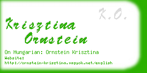krisztina ornstein business card